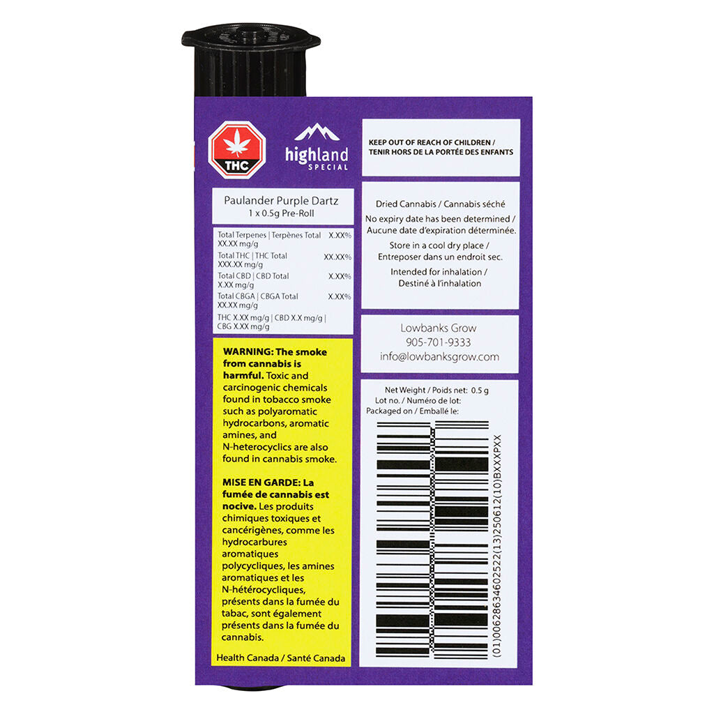 Paulander Purple Dartz Pre-Roll - 