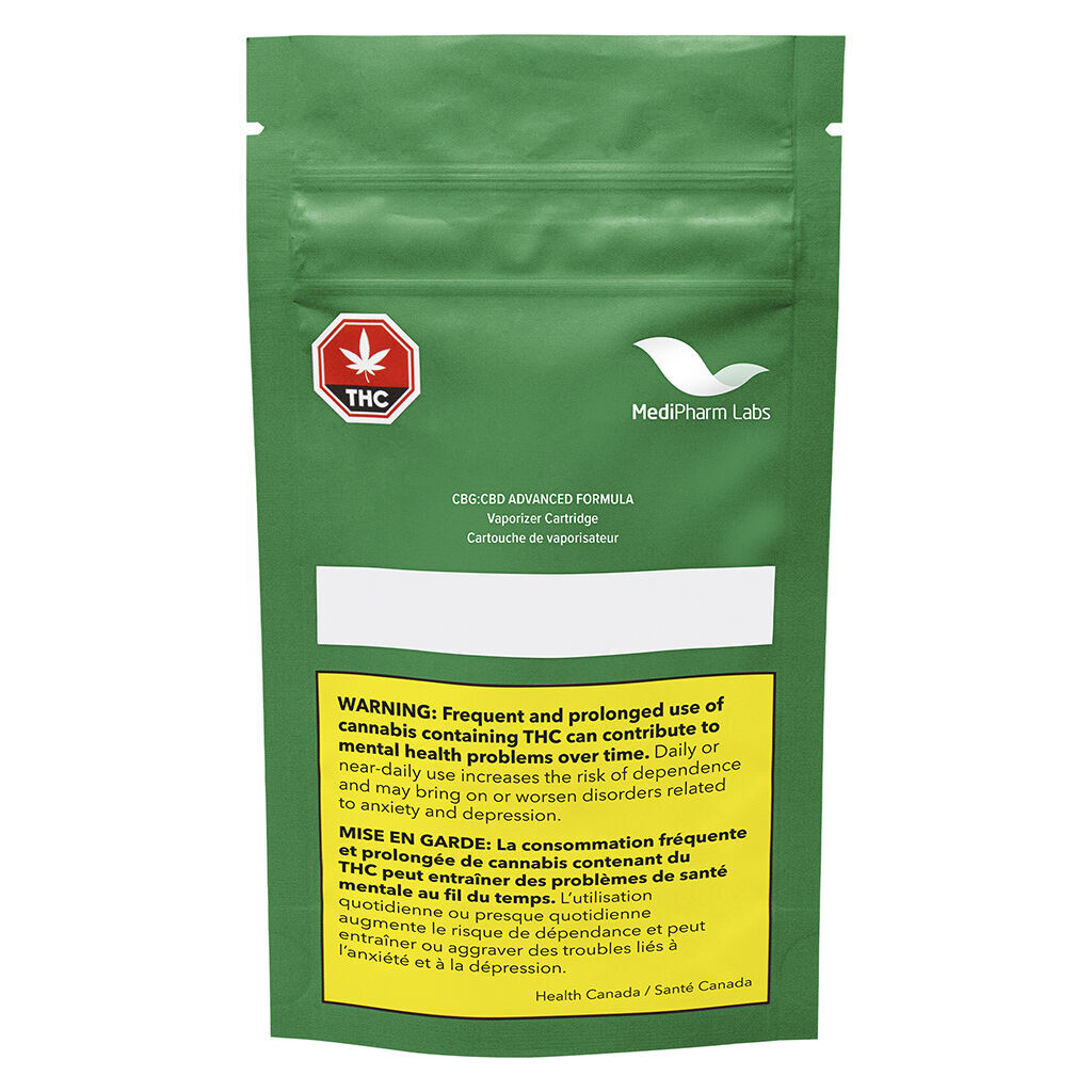 CBG:CBD Advanced Formula 510 Thread Cartridge | Ontario Cannabis Store