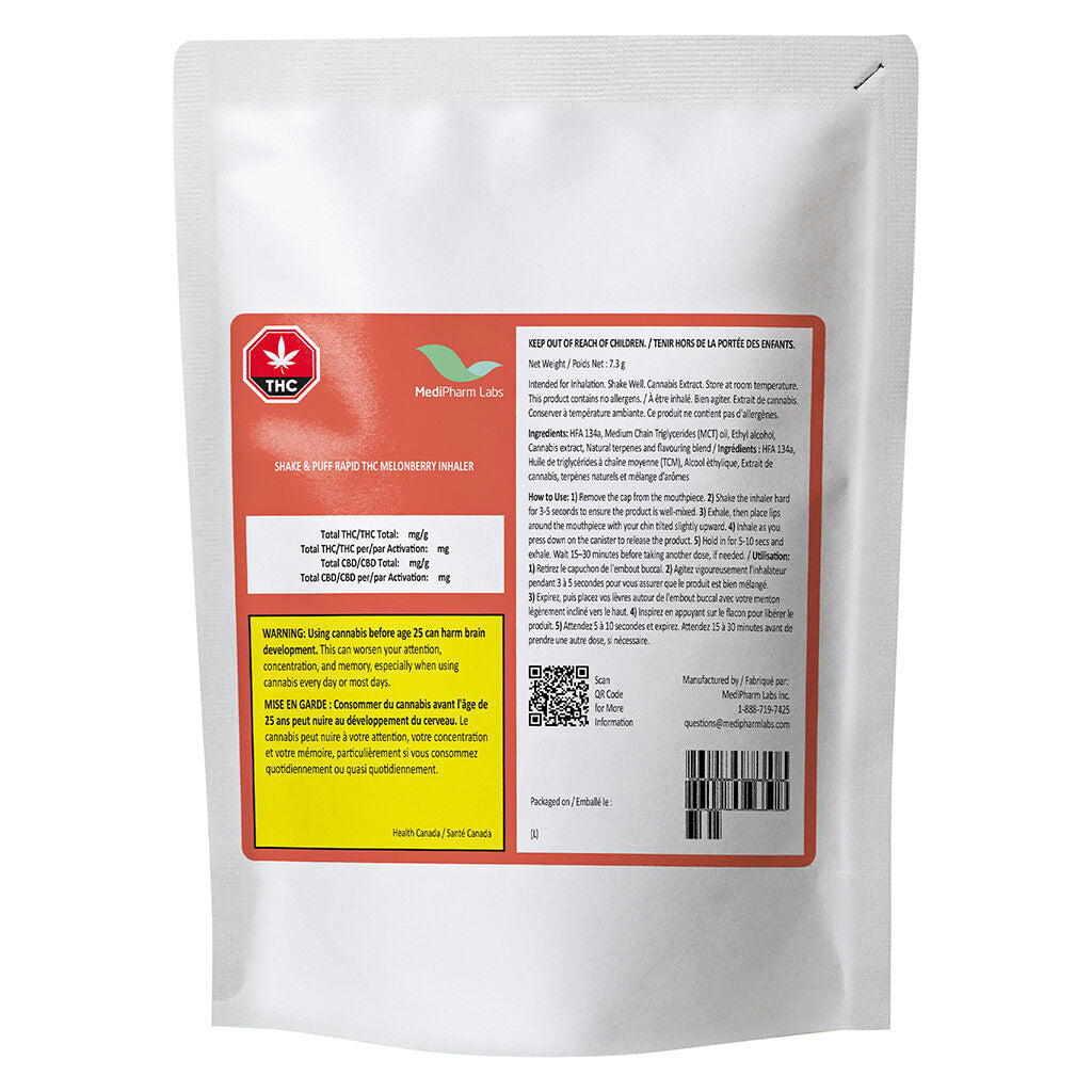 Shake & Puff Rapid THC MelonBerry Inhaler - 