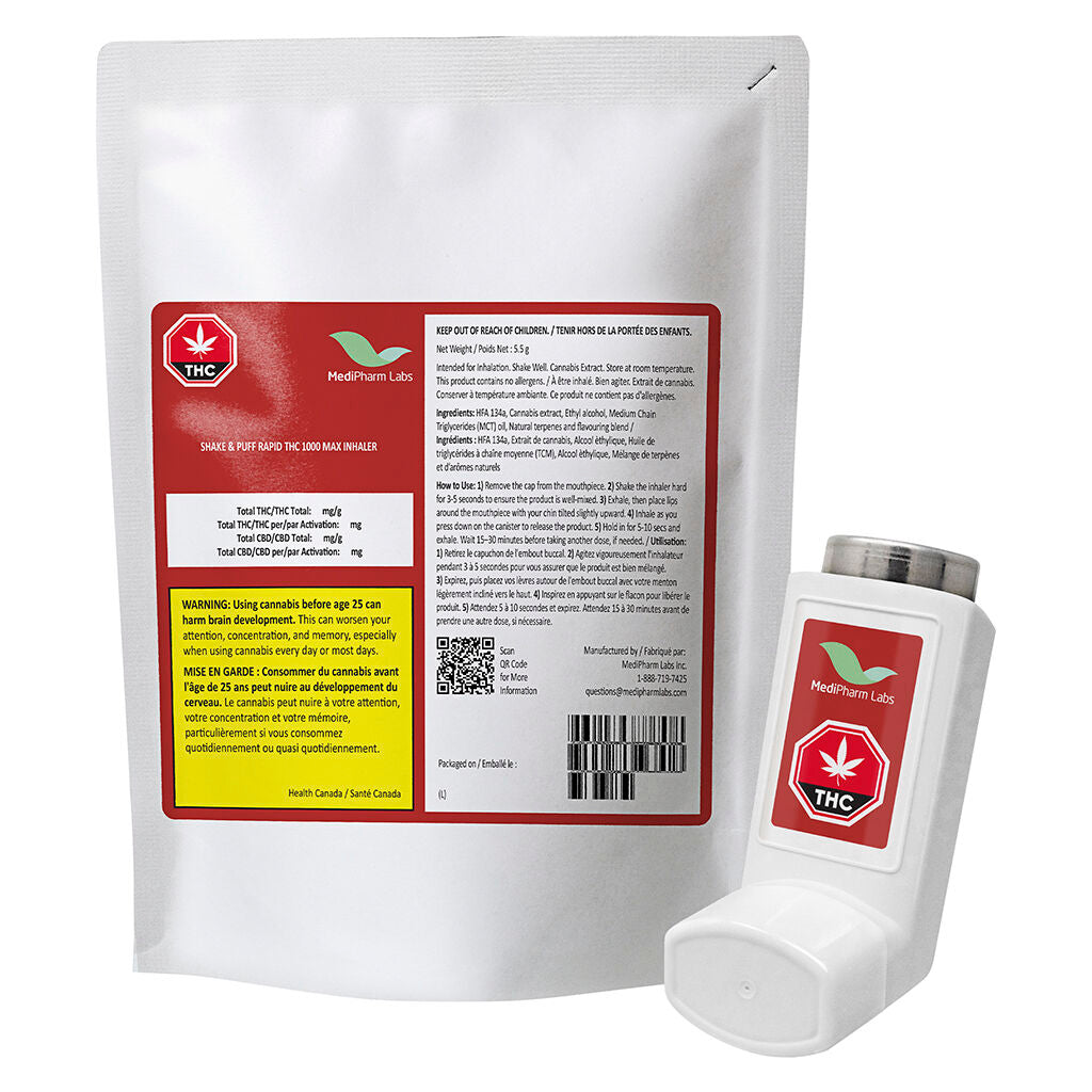 Inhalateur Shake & Puff THC 1 000 MAX