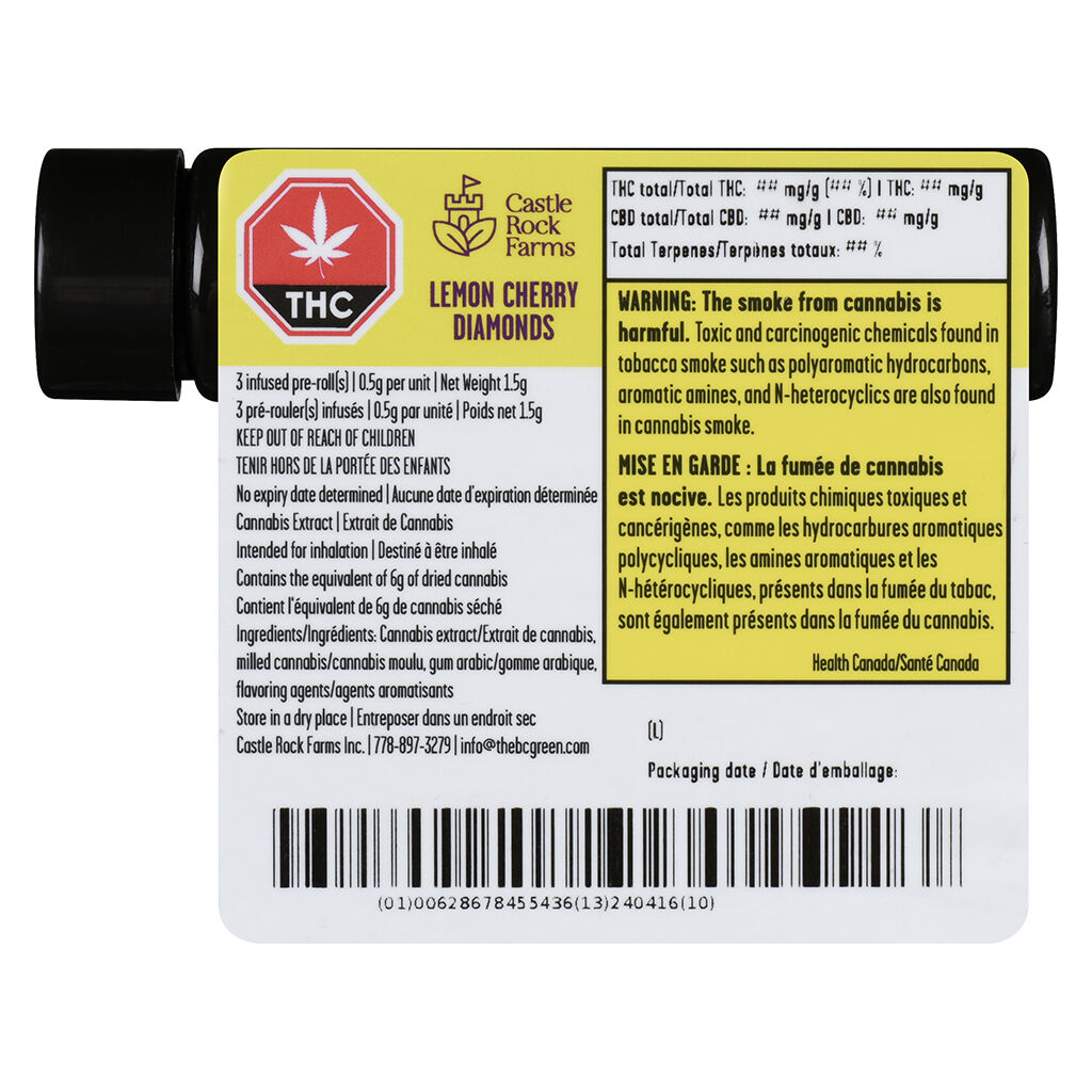 Lemon Cherry Diamonds Infused Pre-Roll | Ontario Cannabis Store Lemon Cherry Diamonds Infused Pre-Roll | Ontario Cannabis Store