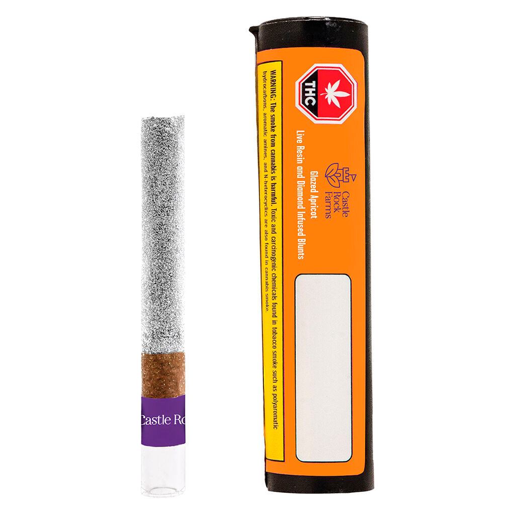 Glazed Apricot Live Resin and Diamond Infused Blunt - 