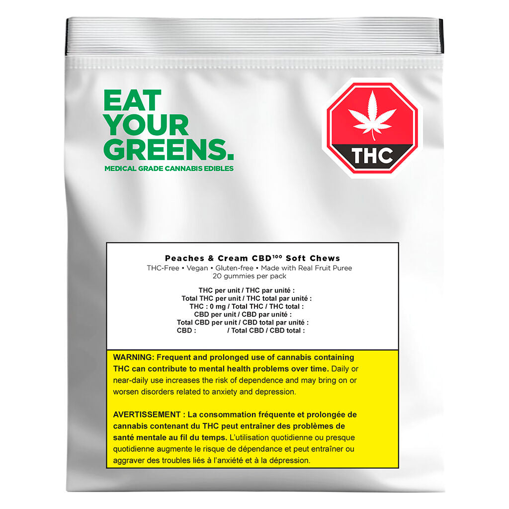 Peaches & Cream CBD100 Soft Chews