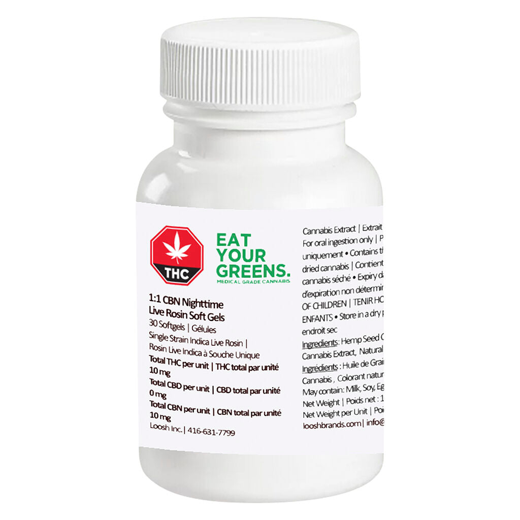 1:1 THC:CBN Nighttime Soft Gels - 