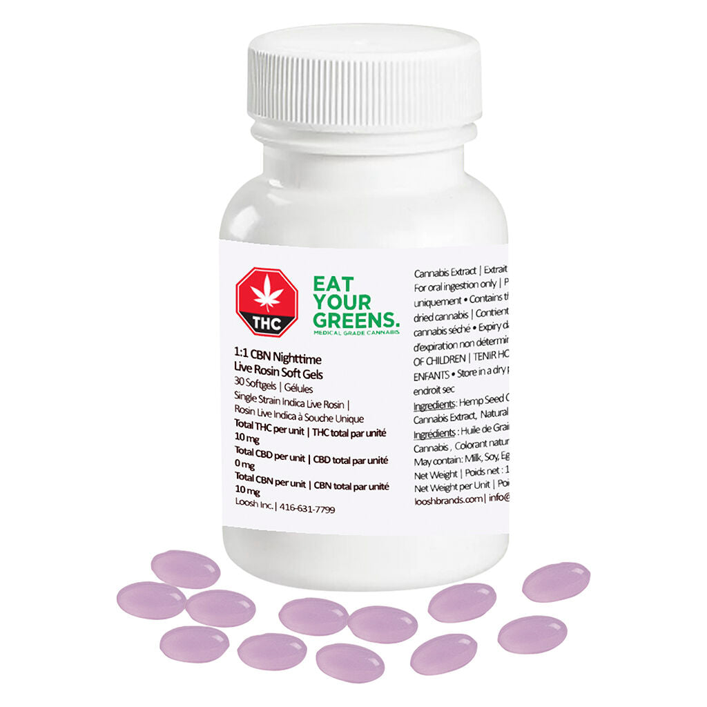 1:1 THC:CBN Nighttime Soft Gels - 