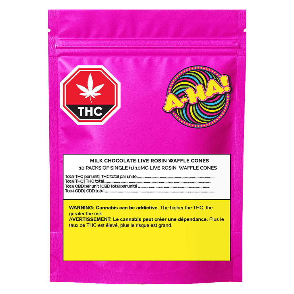 Milk Chocolate Live Rosin Waffle Cones - 