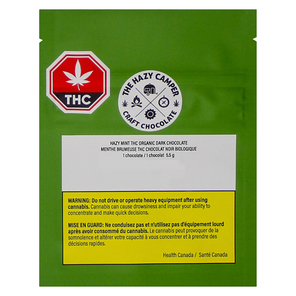 Hazy Mint THC Organic Dark Chocolate - 