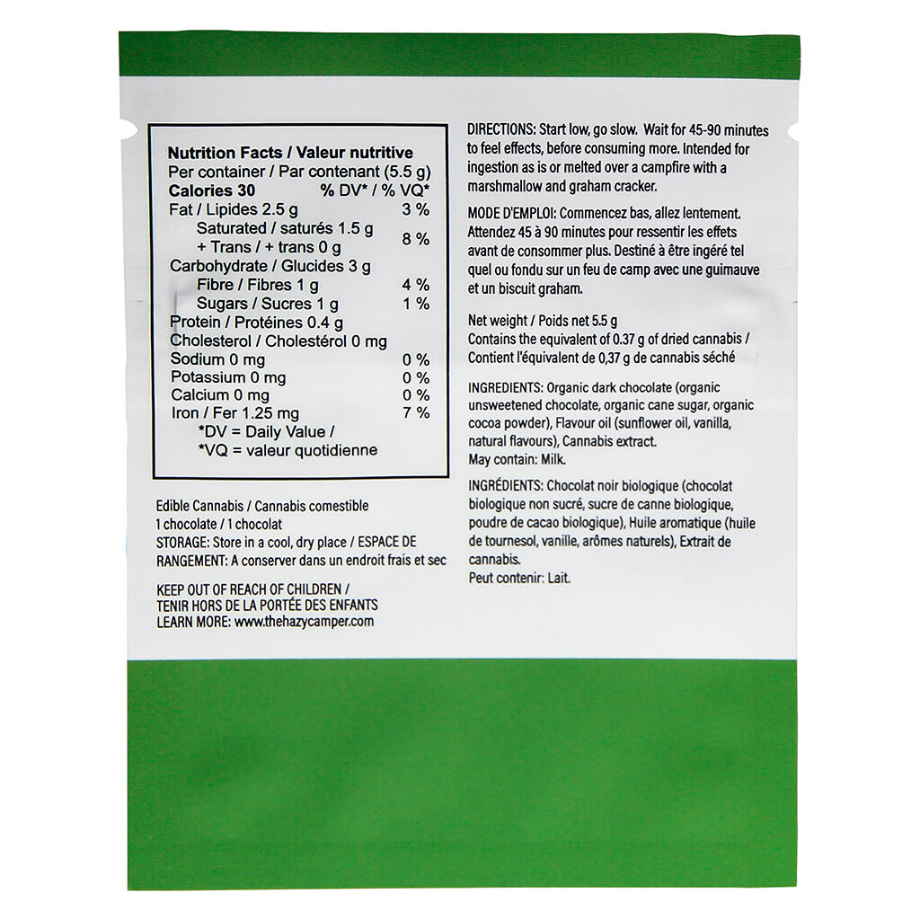 Hazy Mint THC Organic Dark Chocolate
