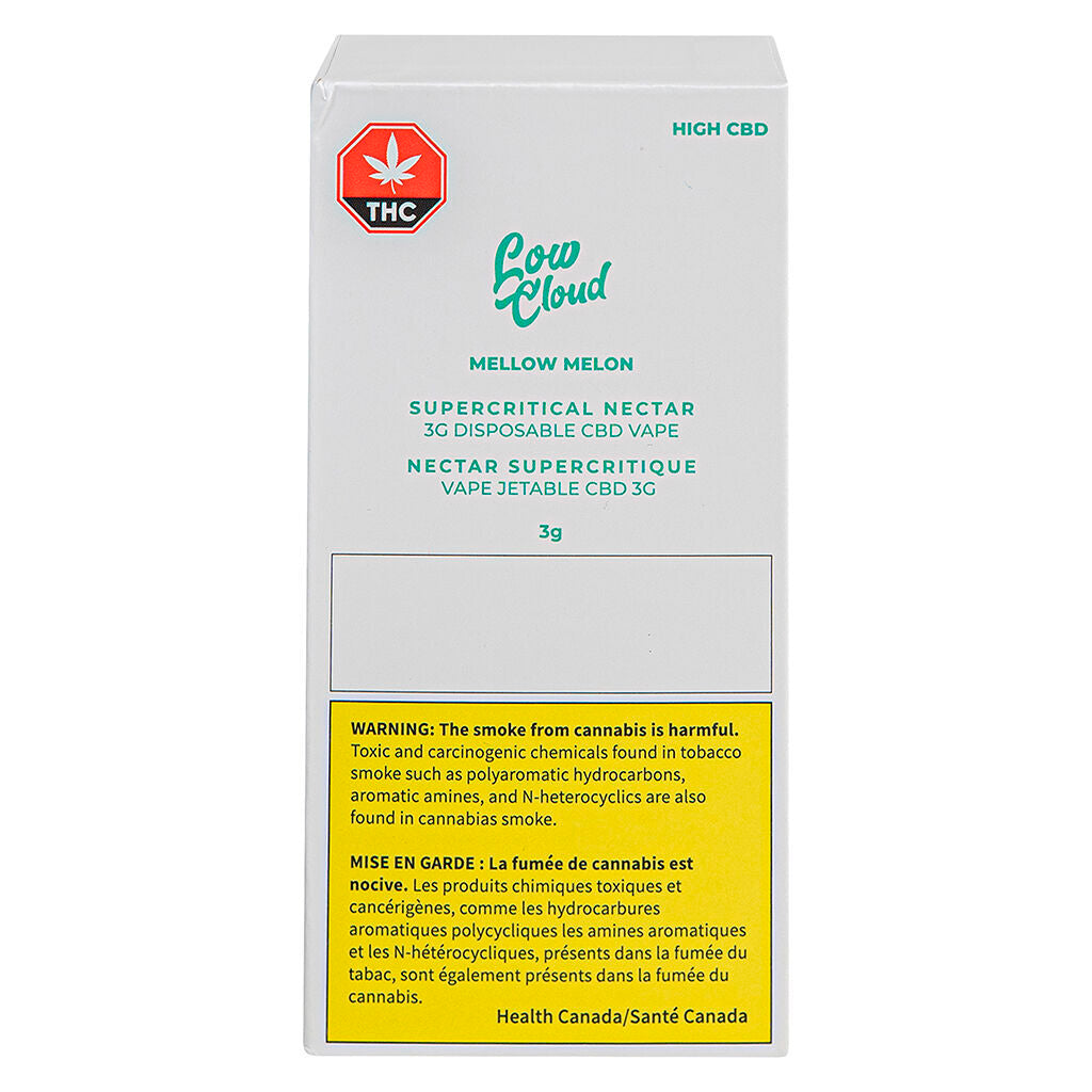 Low Cloud Mellow Melon 3G AIO CBD+ THC CBG CBN CBC THCV - 