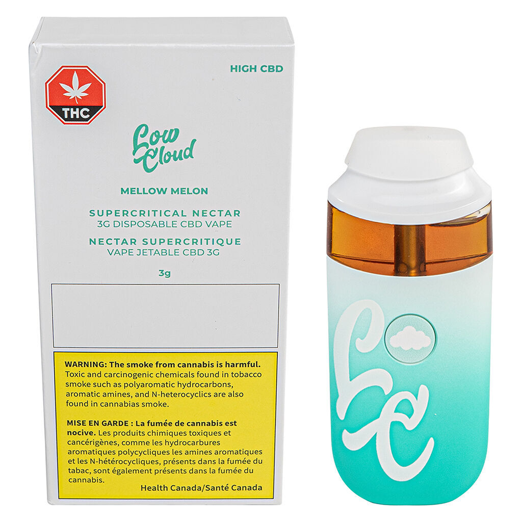 Low Cloud Mellow Melon 3G AIO CBD+ THC CBG CBN CBC THCV - 