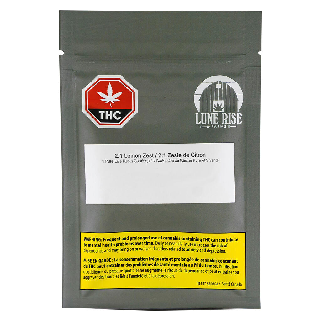 2:1 Lemon Zest Pure Live Resin 510 Cartridge - 