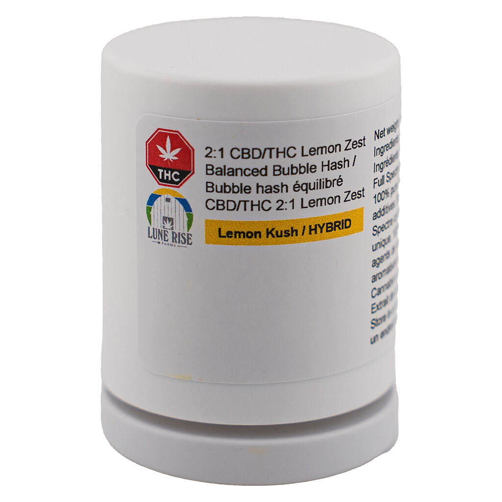 Haschich à l'eau équilibré 2:1 CBD/THC Lemon Zest