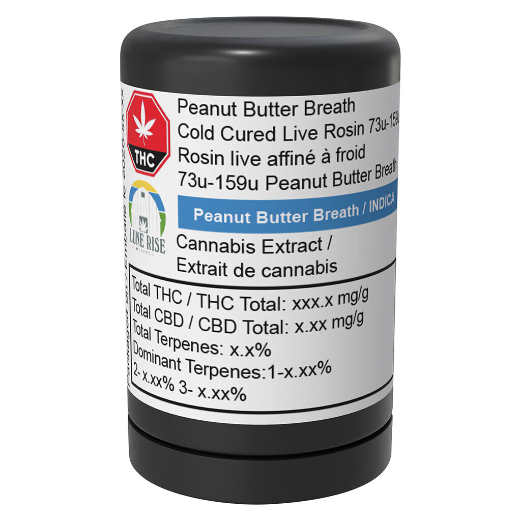 Peanut Butter Breath 73u-159u Cold Cured Live Rosin - 