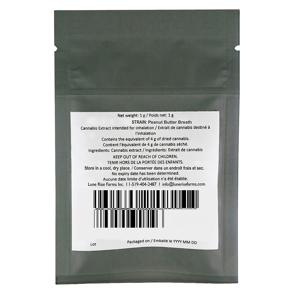 Peanut Butter Breath 73u-159u Cold Cured Live Rosin - 