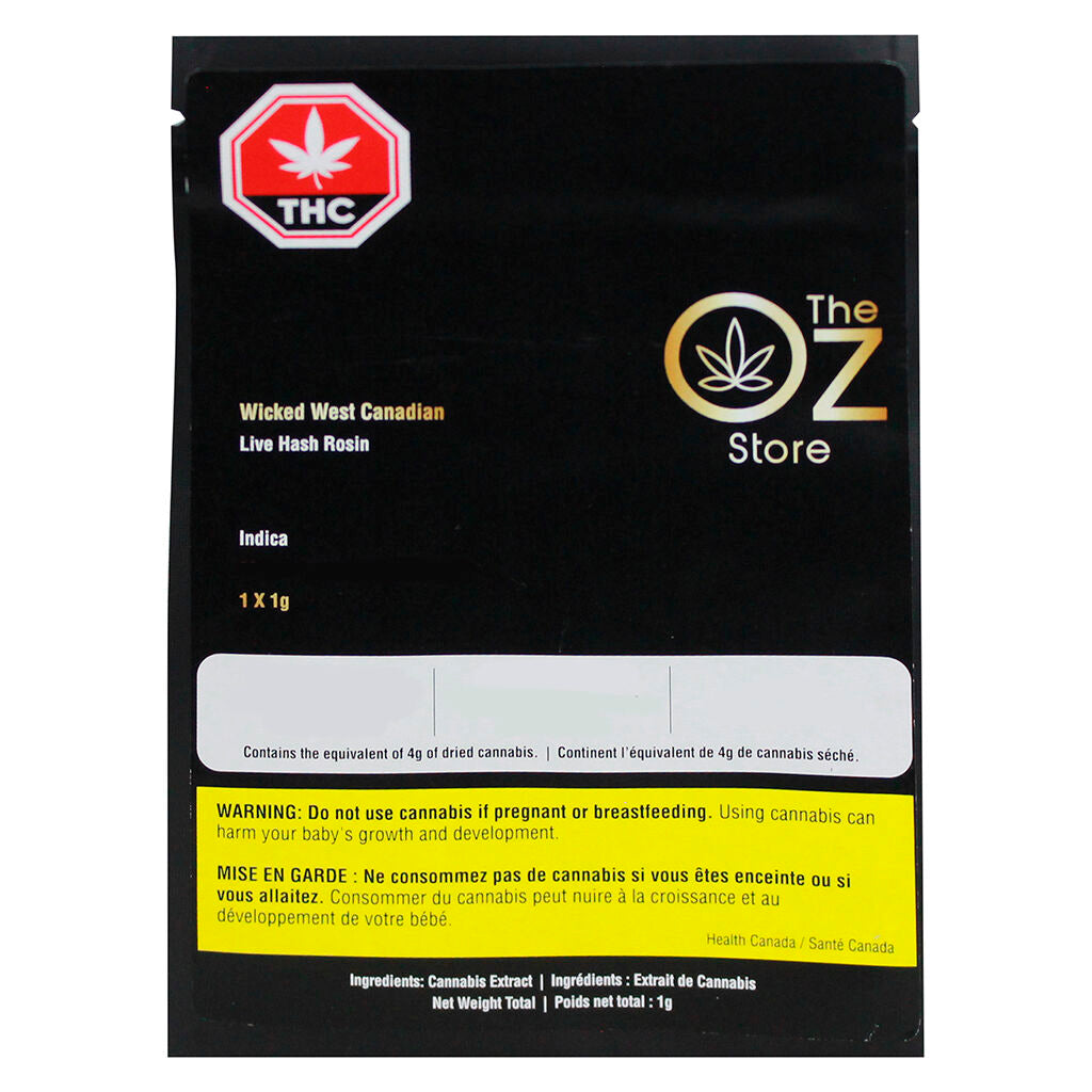 Wicked West Canadian Live Hash Rosin - 