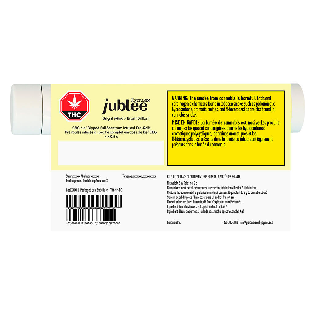 Bright Mind - CBG Kief Dipped Full Spectrum Infused Pre-Roll - 