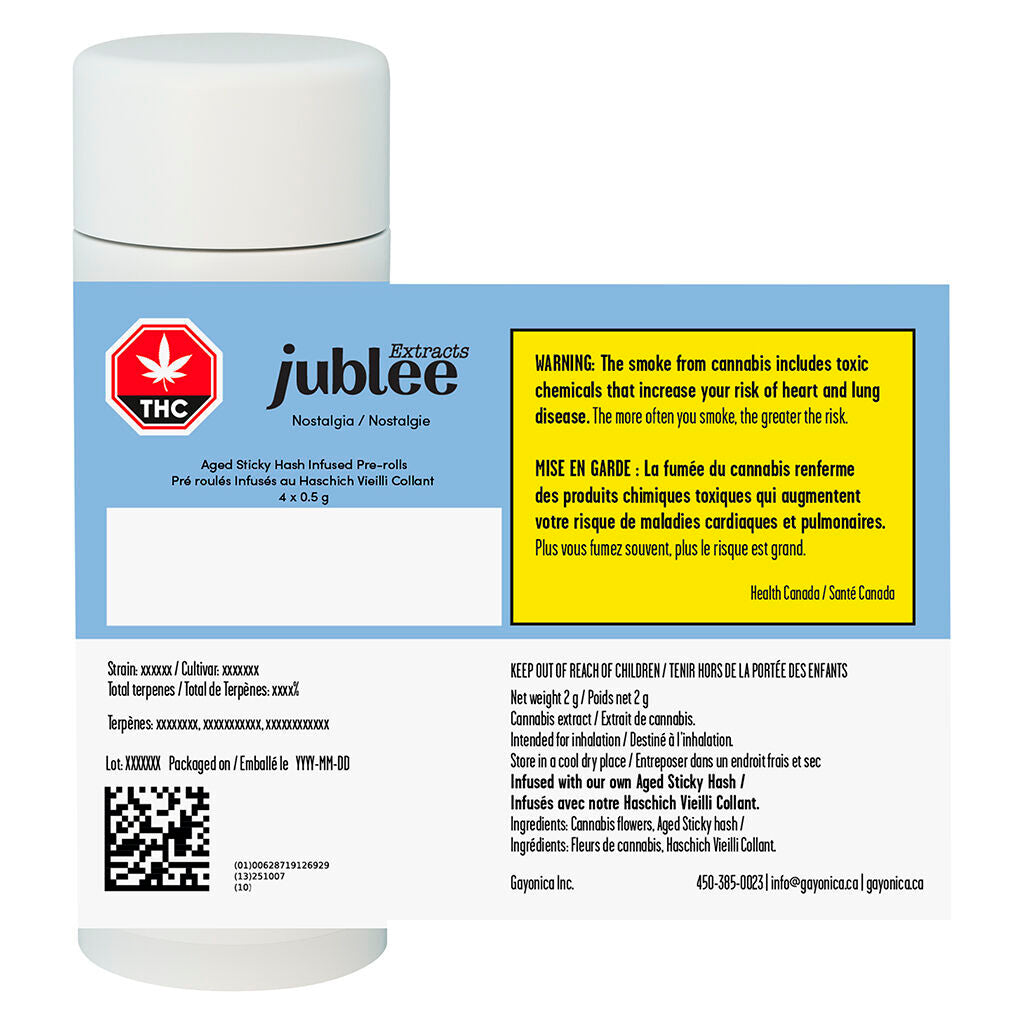 Nostalgia - Aged Sticky Hash Infused Pre-Roll - 