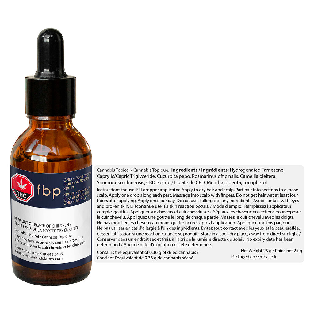 CBD + Rosemary Hair and Scalp Serum - 