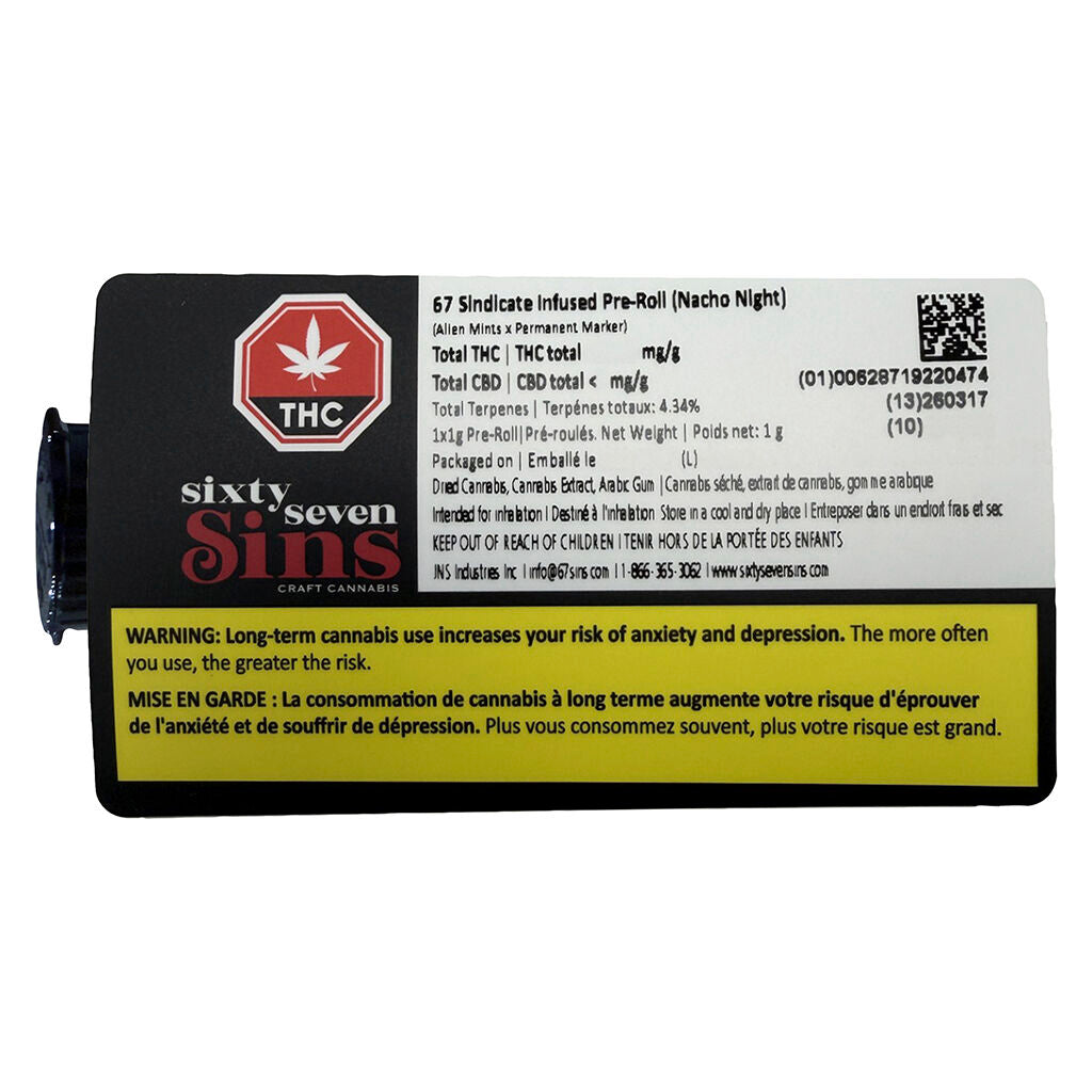 67 Sindicate Infused Pre-Roll - 