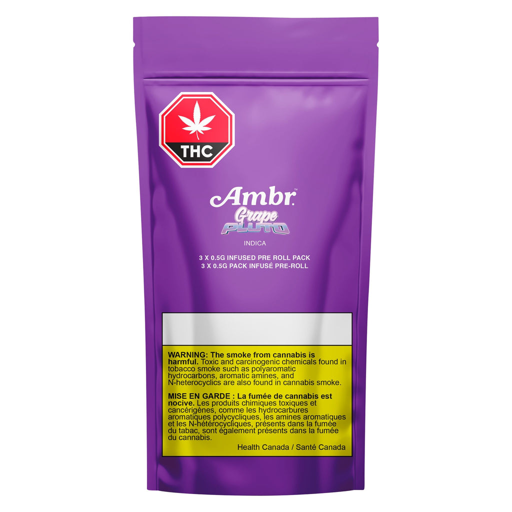 Indica Grape Pluto Infused Pre-Roll Pack - 