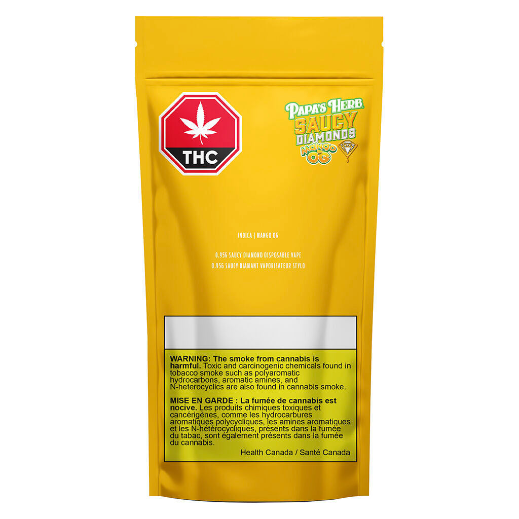 Indica Mango OG Saucy Diamond Disposable - 