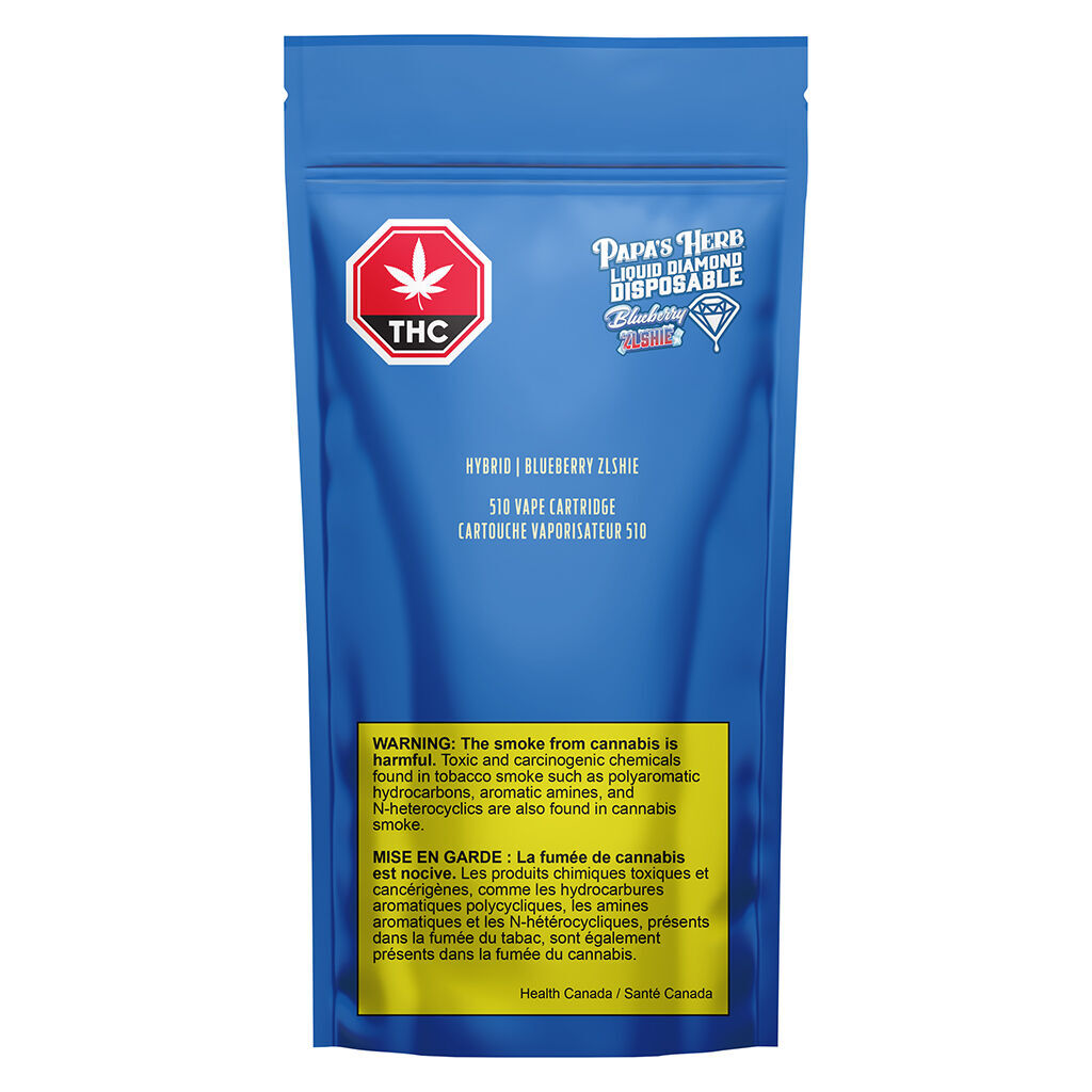 Hybrid Blueberry Zlshie Liquid Diamond 510 Thread Cartridge - 