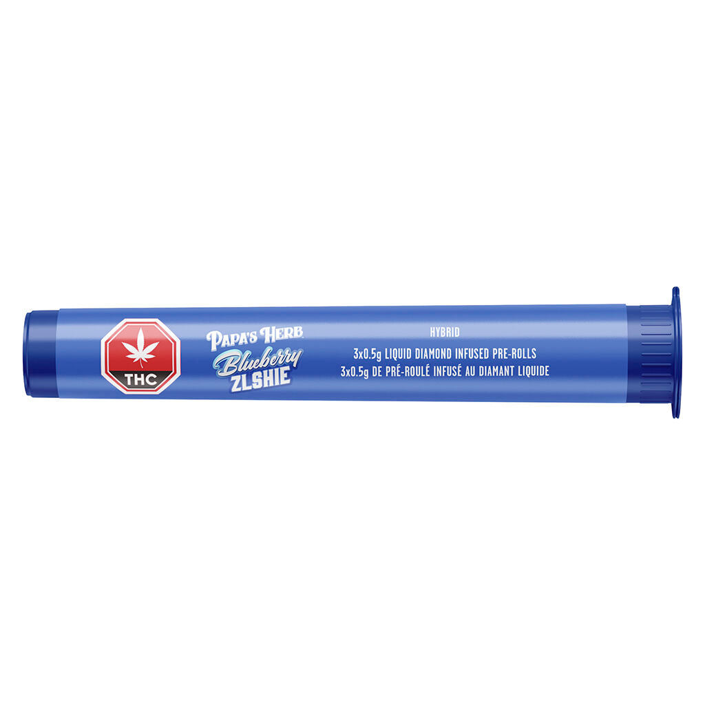 Blueberry Zlshie Kief Coated Diamond Infused Pre-Roll - 