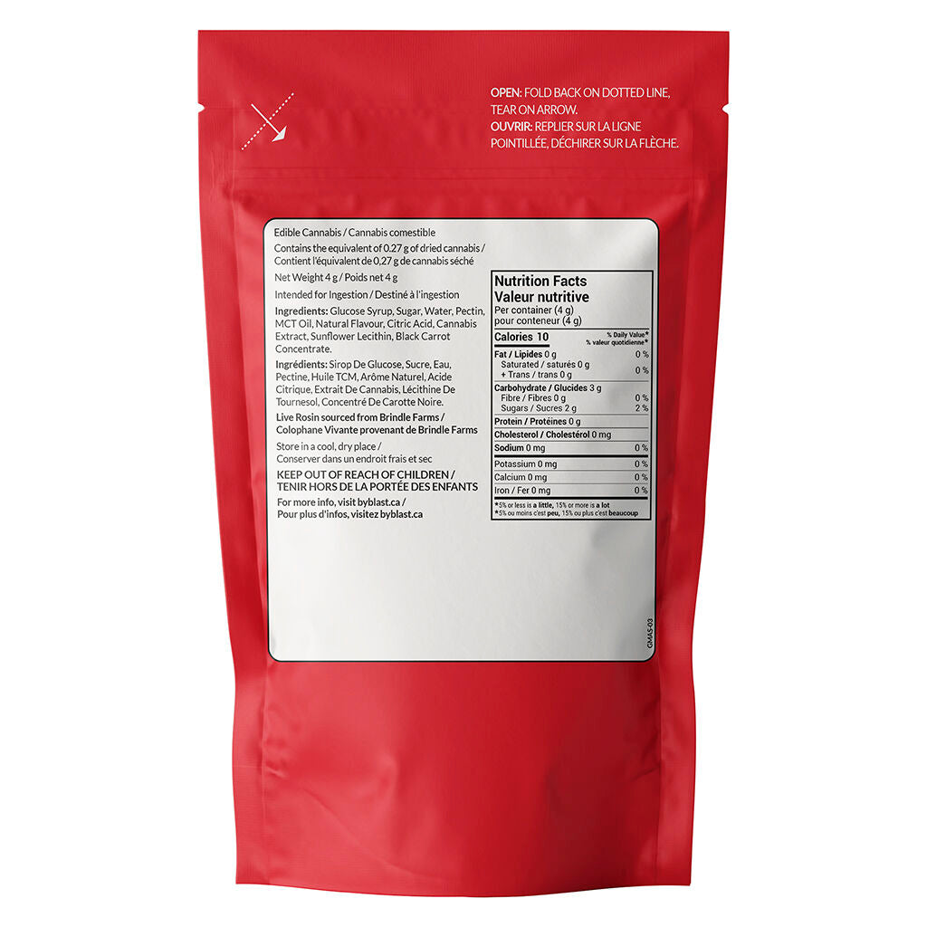 Animal Style Sour Wild Raspberry Live Rosin Gummy - 