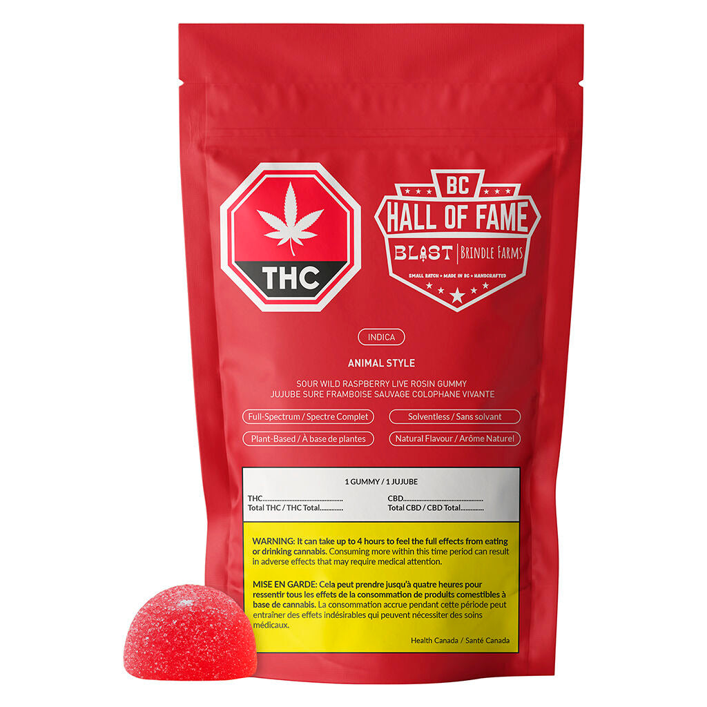 Animal Style Sour Wild Raspberry Live Rosin Gummy - 