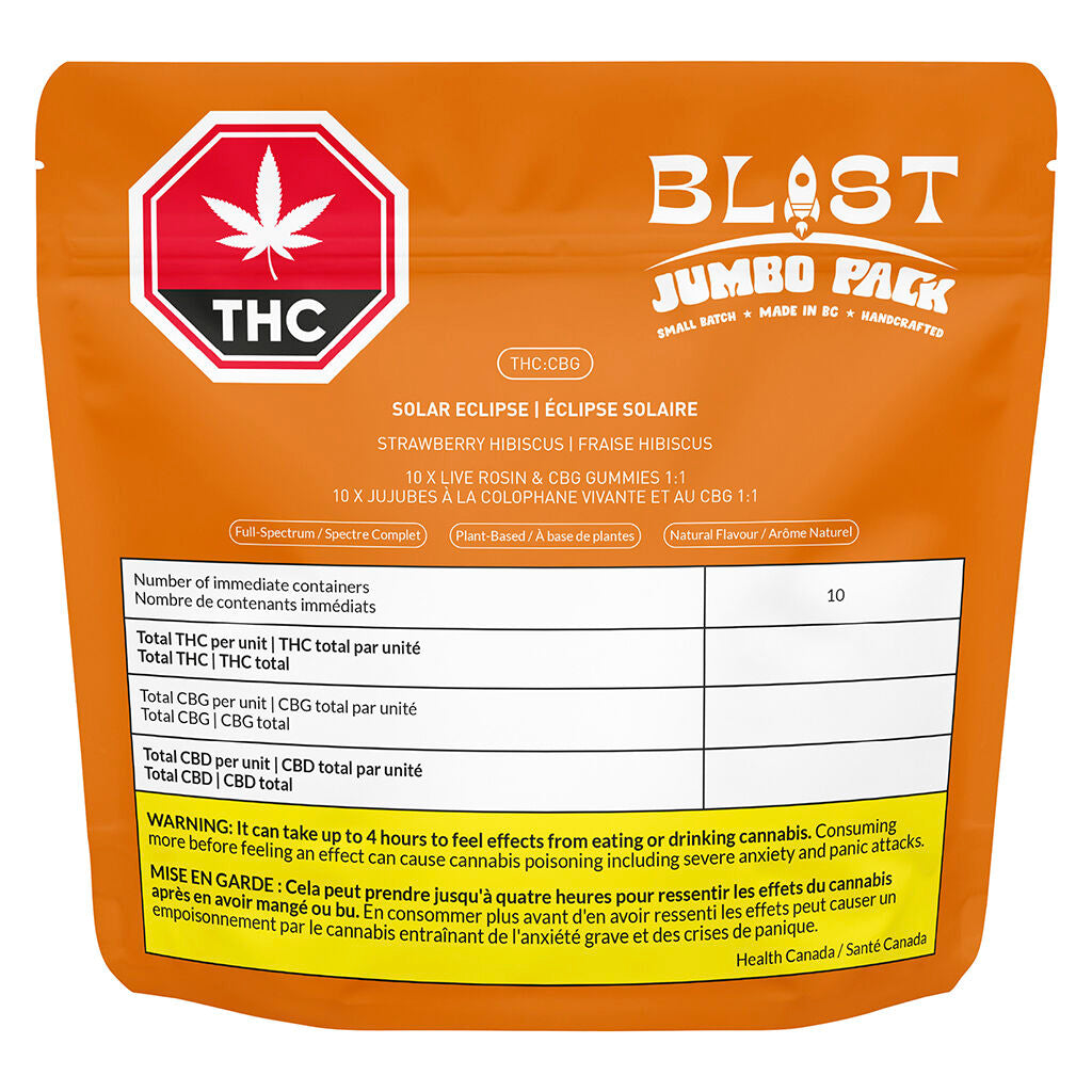 Jumbo Pack - Solar Eclipse Live Rosin 1:1 CBG:THC - 