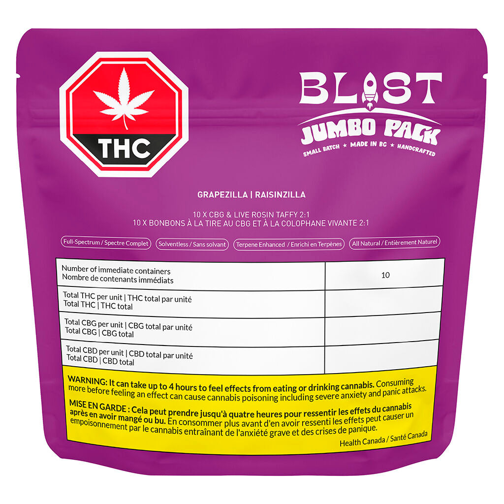 Jumbo Pack Grapeziilla LRO+CBG Higher Chewz - 