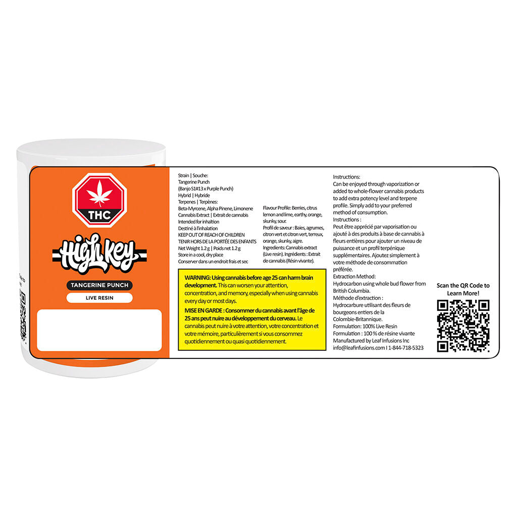 Tangerine Punch Live Resin Concentrate - 