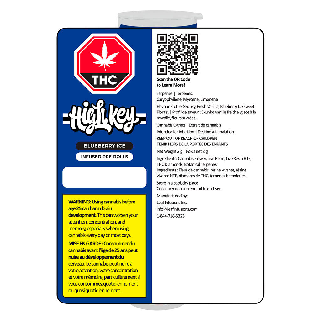 Blueberry Ice Triple Infused Pre-Roll - 