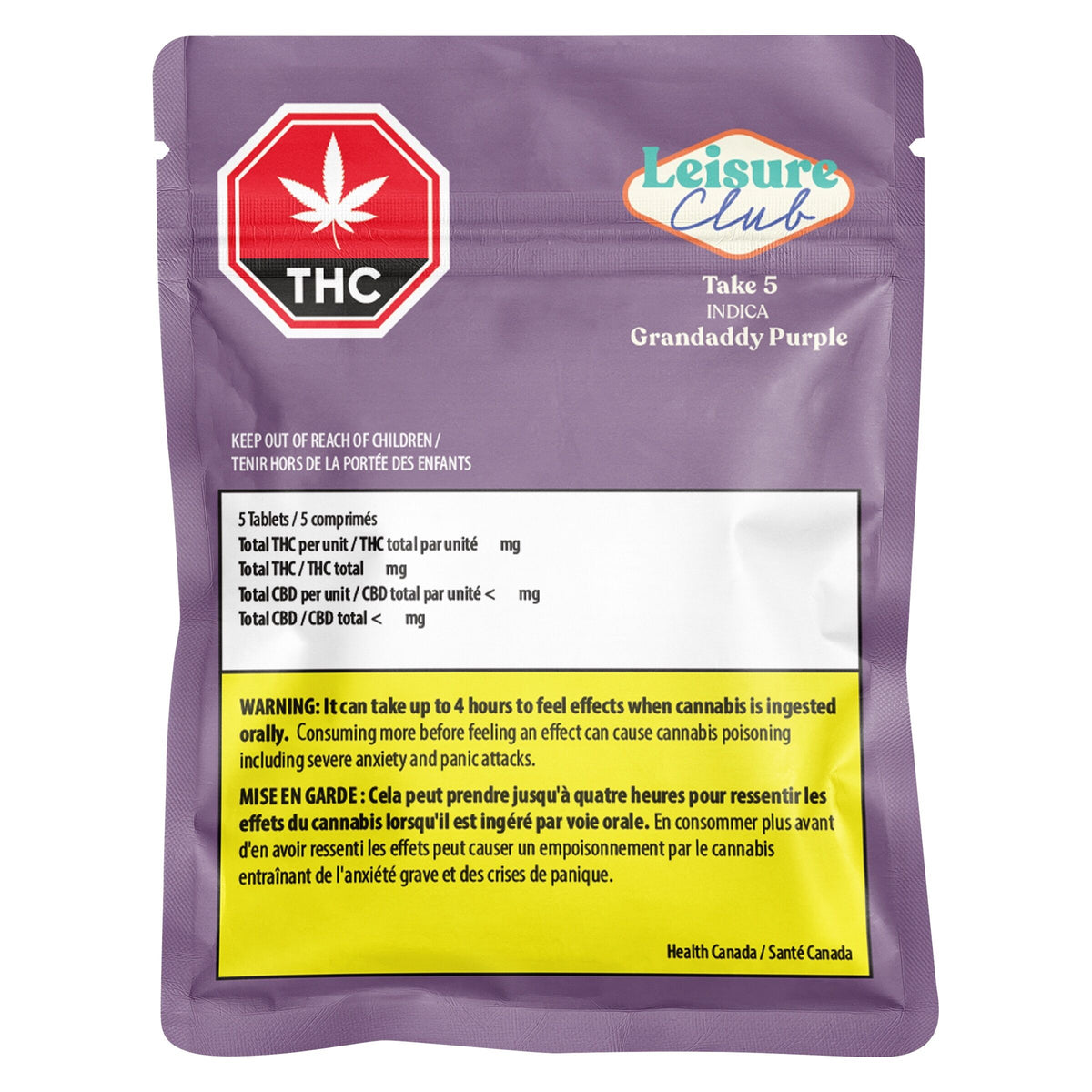 Take 5 - Grandaddy Purple Tablets