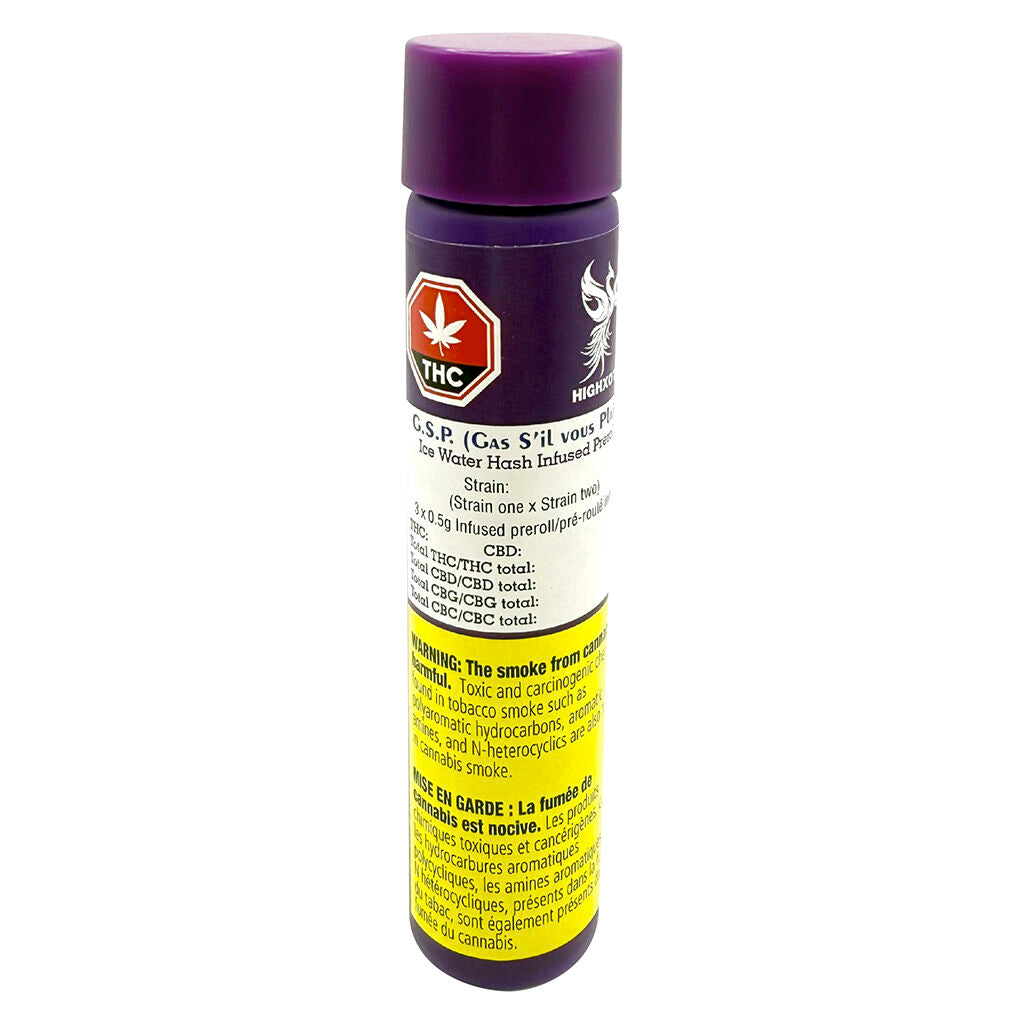 G.S.P (Gas S'il vous Plaît) Ice Water Hash Infused Pre-Roll - 