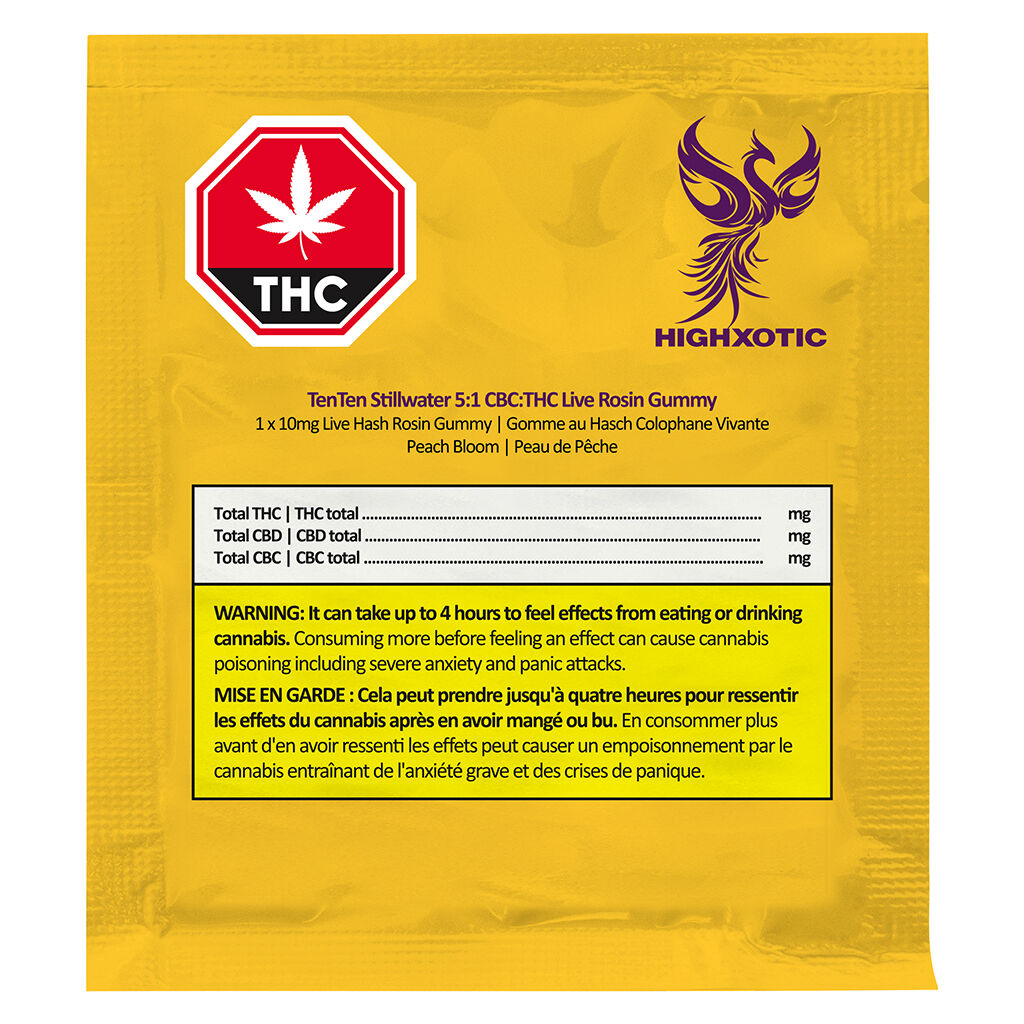 TenTen Stillwater 5:1 CBC:THC Live Rosin Gummy - 