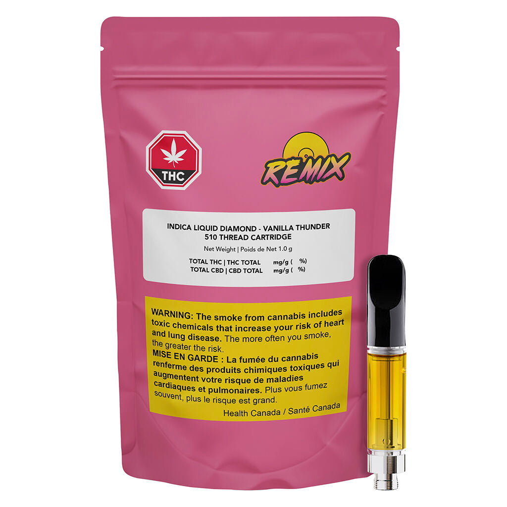 Indica Liquid Diamonds Vape 510 Thread Cartridge- Vanilla Th - 