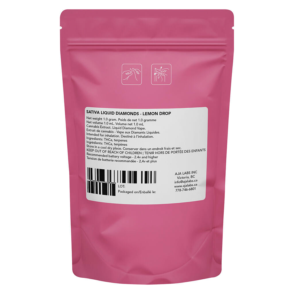 SATIVA LIQUID DIAMOND-LEMON DROP 510 THREAD CARTRIDGE - 