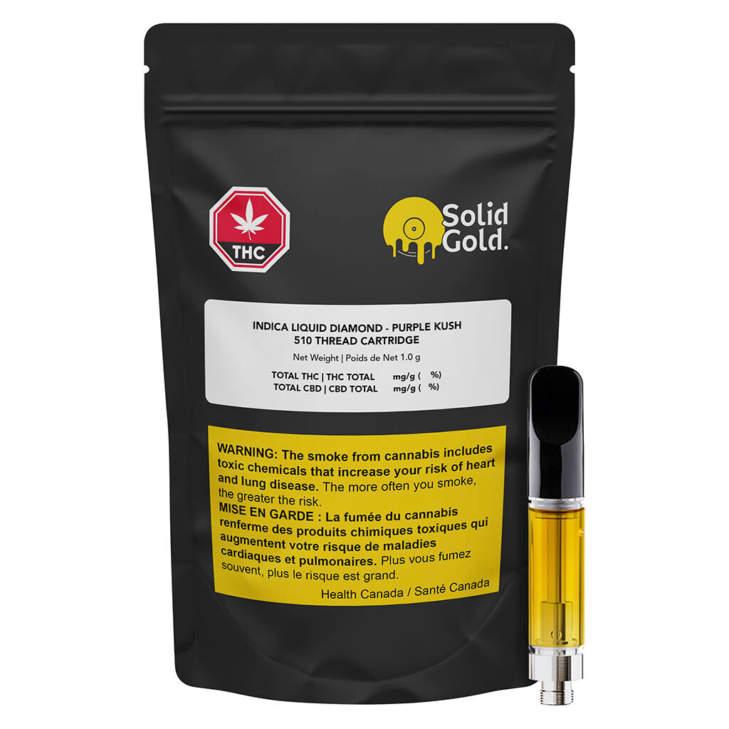 INDICA LIQUID DIAMOND-PURPLE KUSH 510 THREAD CARTRIDGE - 