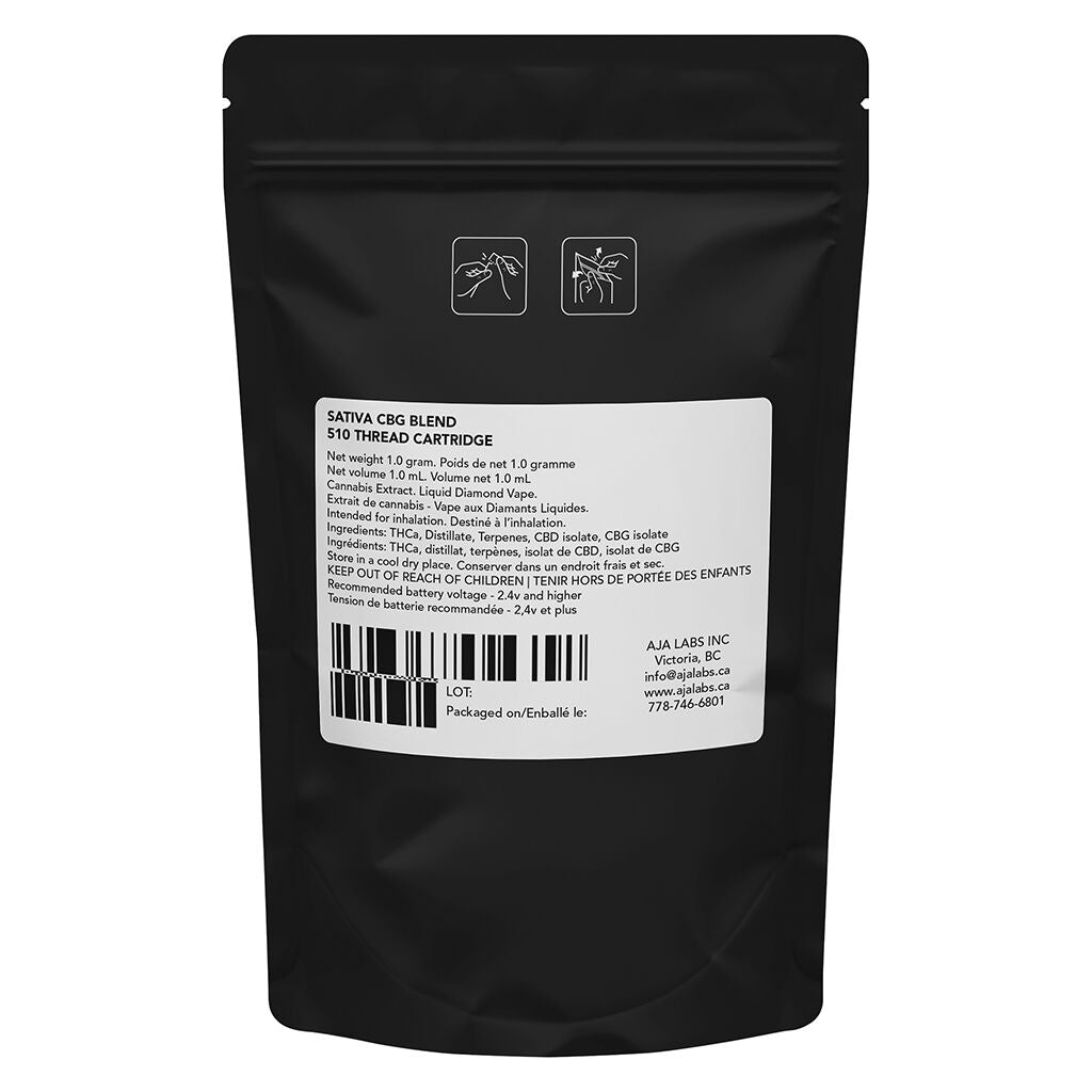 Sativa CBG Blend Vape 510 Thread Cartridge - 