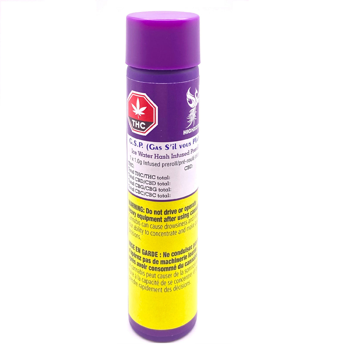 G.S.P (Gas S'il vous Plaît) Ice Water Hash Infused Pre-Roll