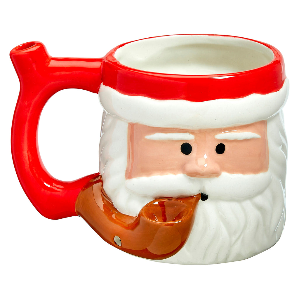 Santa Claus Ceramic Mug with Pipe - 