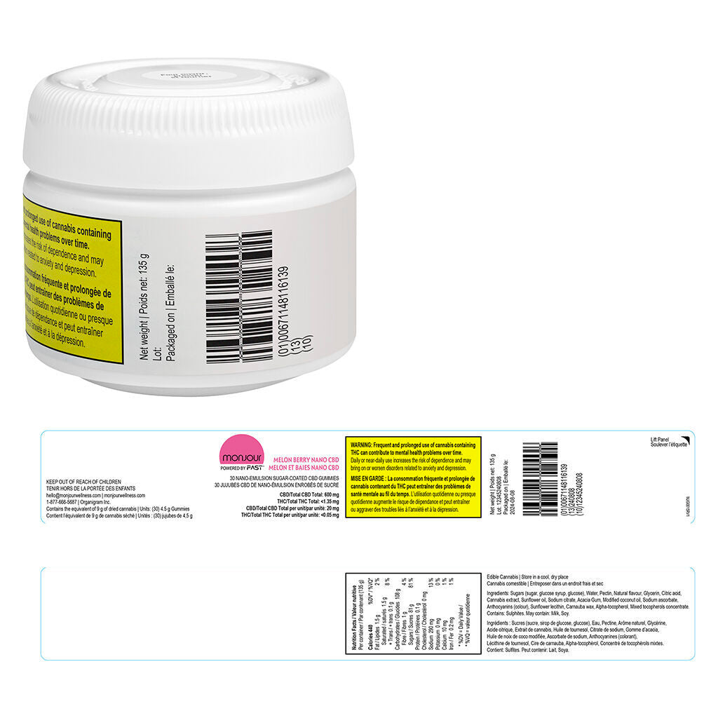 Melon Berry Nano CBD Gummies - 