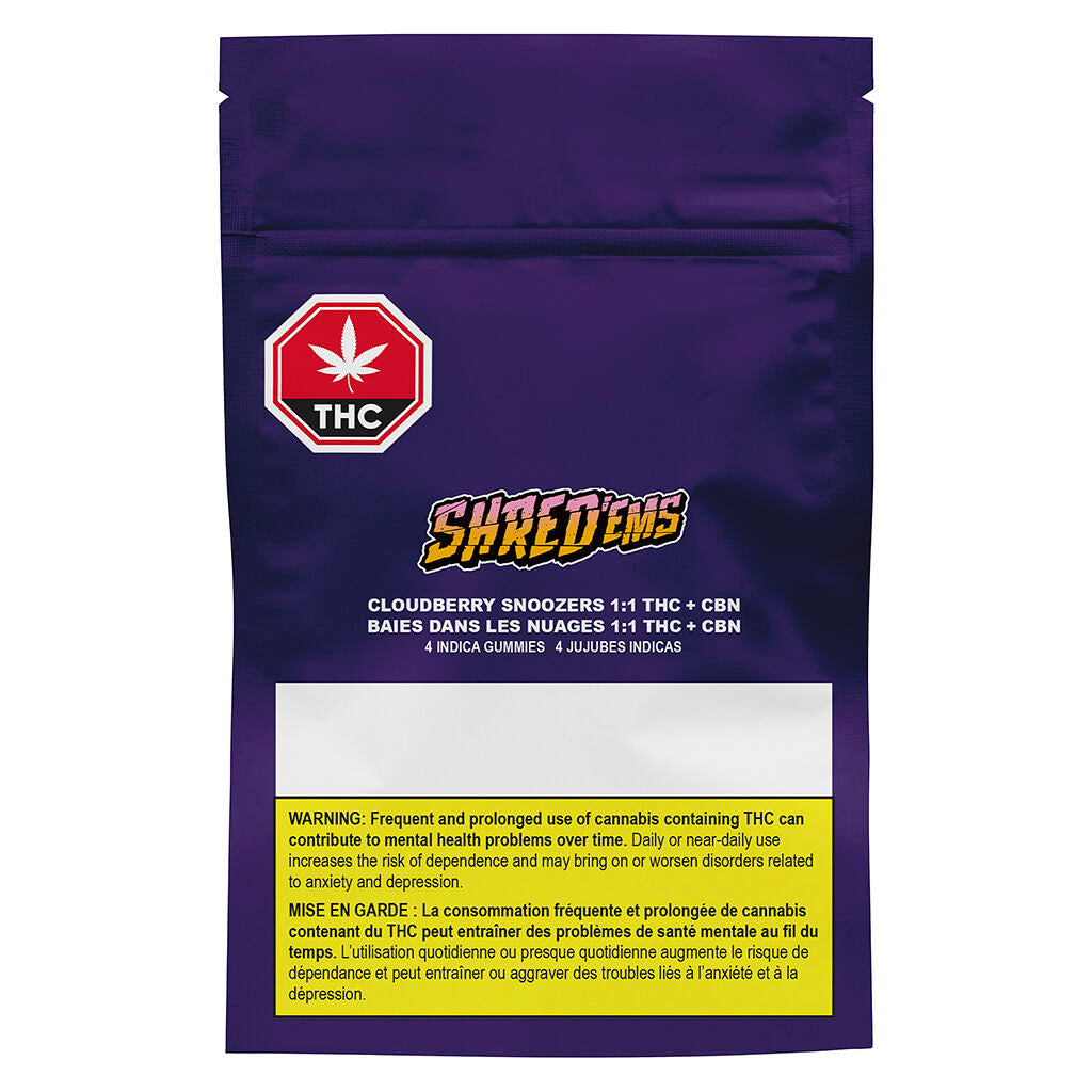 Cloudberry Snoozers CBN:THC Softchews - 