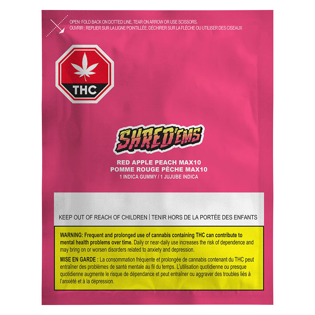 Red Apple Peach MAX10 Party Pack 100 THC Gummies