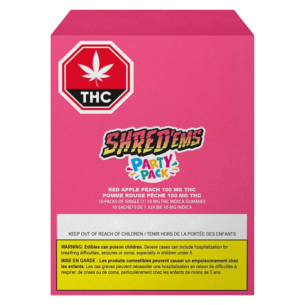 Red Apple Peach MAX10 Party Pack 100 THC Gummies - 