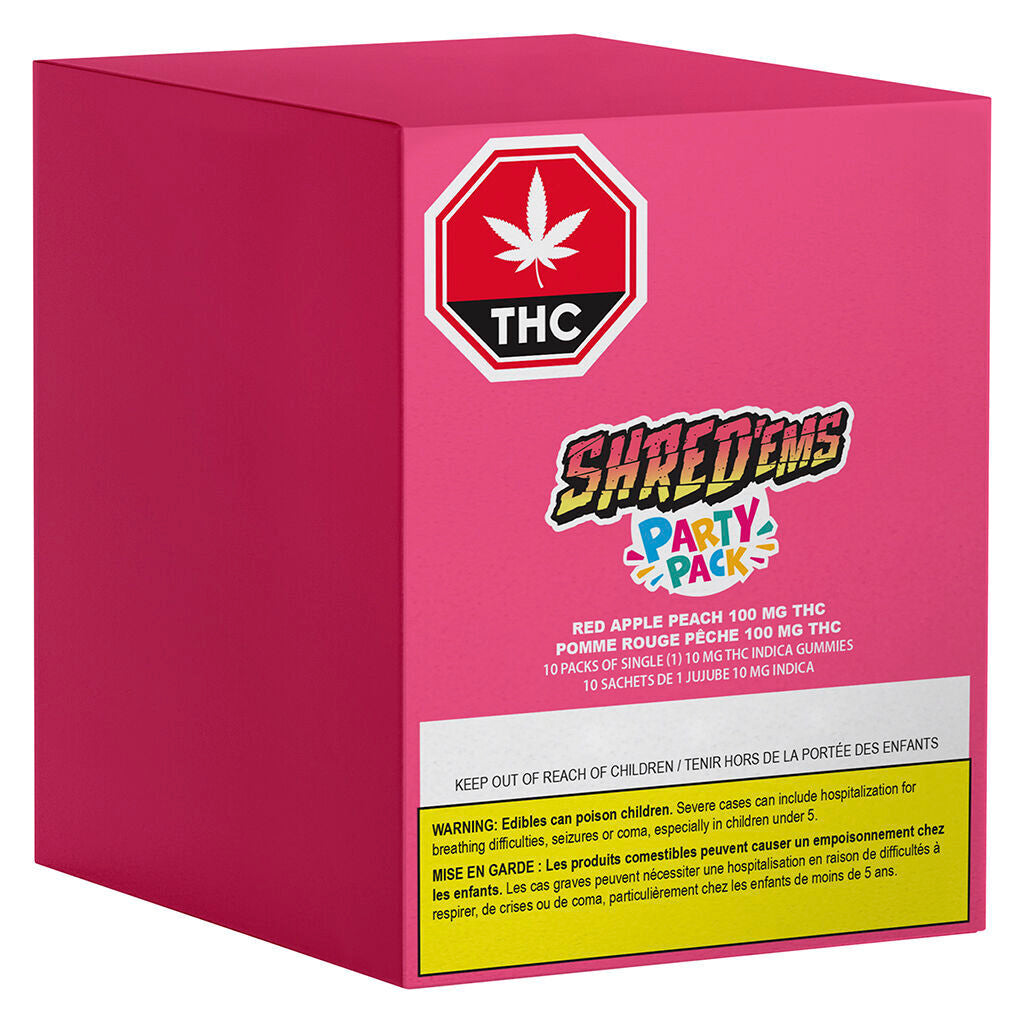 Red Apple Peach MAX10 Party Pack 100 THC Gummies
