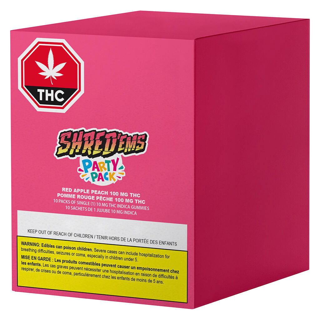 Red Apple Peach MAX10 Party Pack 100 THC Gummies - 