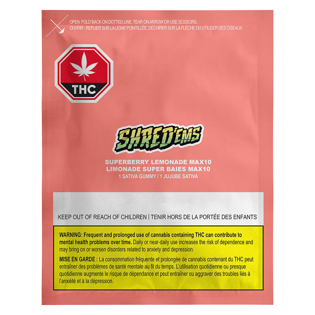 Gélifiés Superberry Lemonade MAX10 Paquet party de 100 THC
