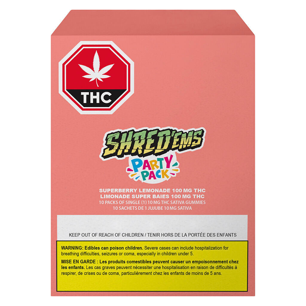 Superberry Lemonade MAX10 Party Pack 100 THC Gummies